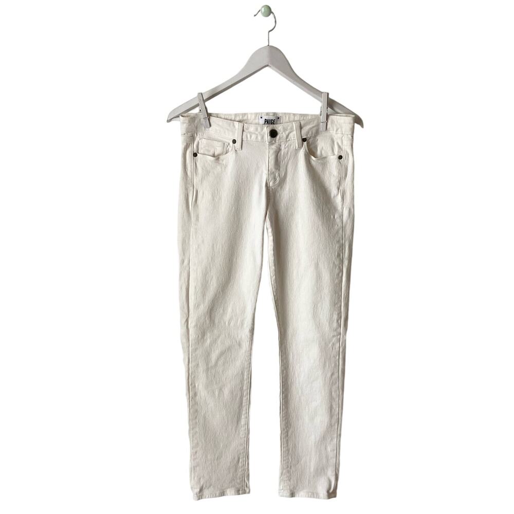 Paige White Skyline Ankle Peg Jeans Size 28